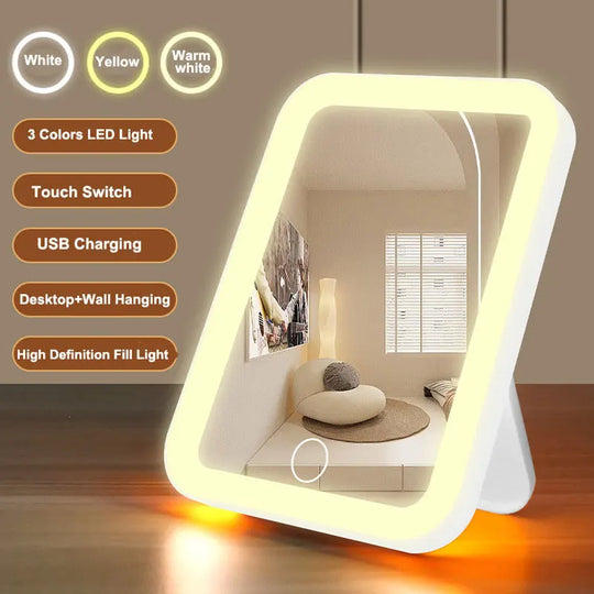 Rechargeable Makeup Mirror with LED Light
