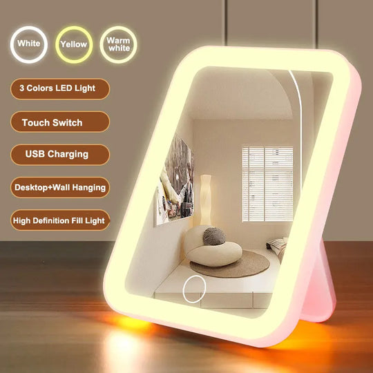 Rechargeable Makeup Mirror with LED Light